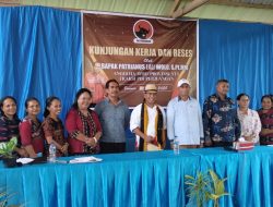 Patris Lali Wolo Bantu Pembangunan Rabat Beton Jalan Masuk SMAN 2 Aesesa